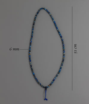 A1 Lapis Lazuli Mala | Gemstone Prayer Beads for Spiritual Healing and Meditation