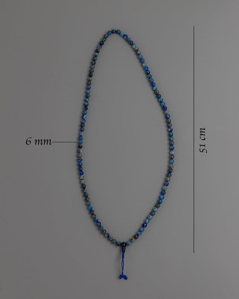 A1 Lapis Lazuli Mala | Gemstone Prayer Beads for Spiritual Healing and Meditation