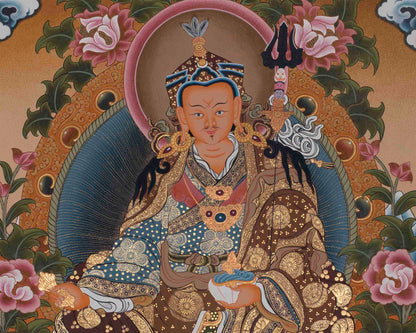 Traditional Guru Rinpoche Thangka | Padmasambhava Painting |