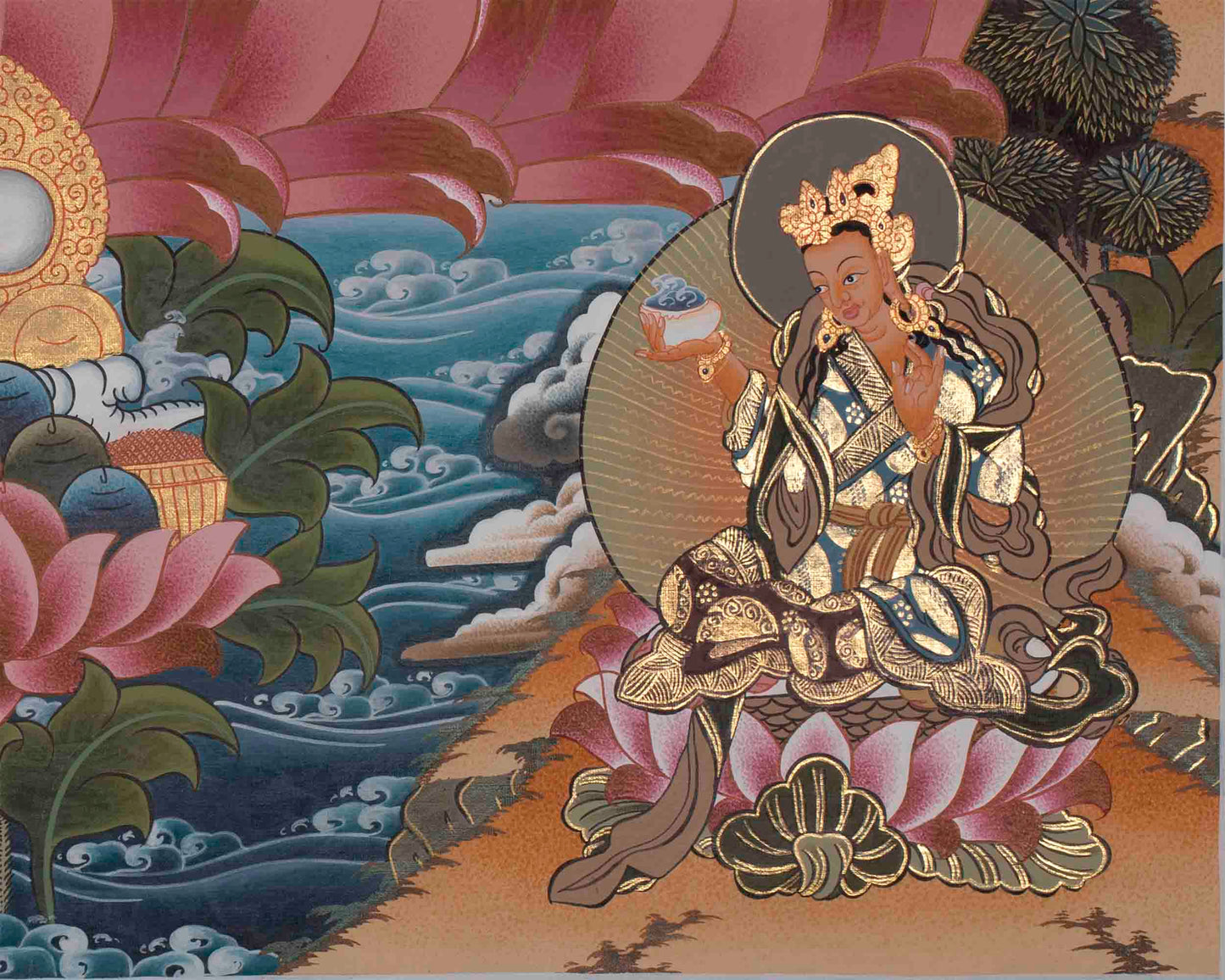 Traditional Guru Rinpoche Thangka | Padmasambhava Painting |