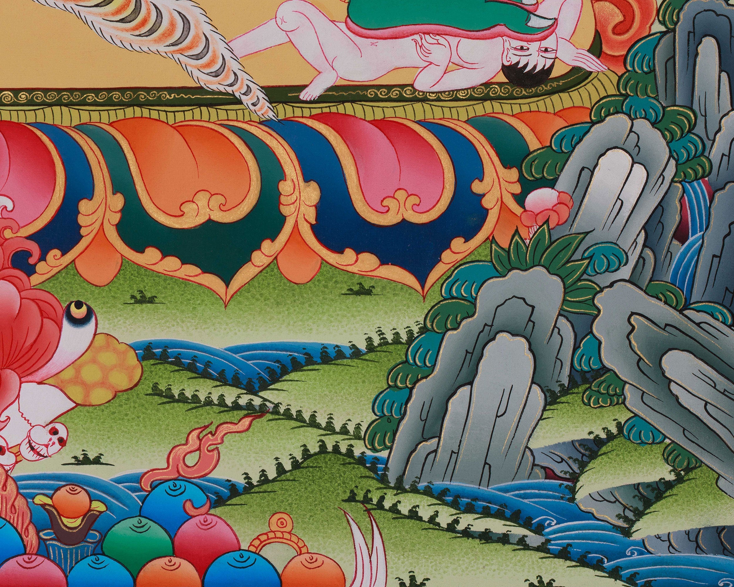 Green Hayagriva Thangka | Buddhist Protector Deity Art