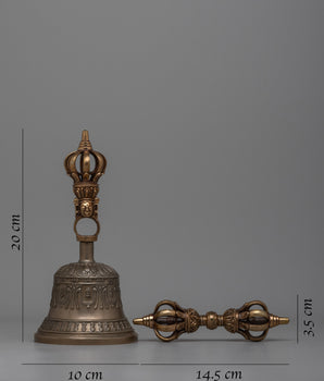 Bell and Vajra Set |  Sacred Rituals Item with Tranquility and Divine Energy