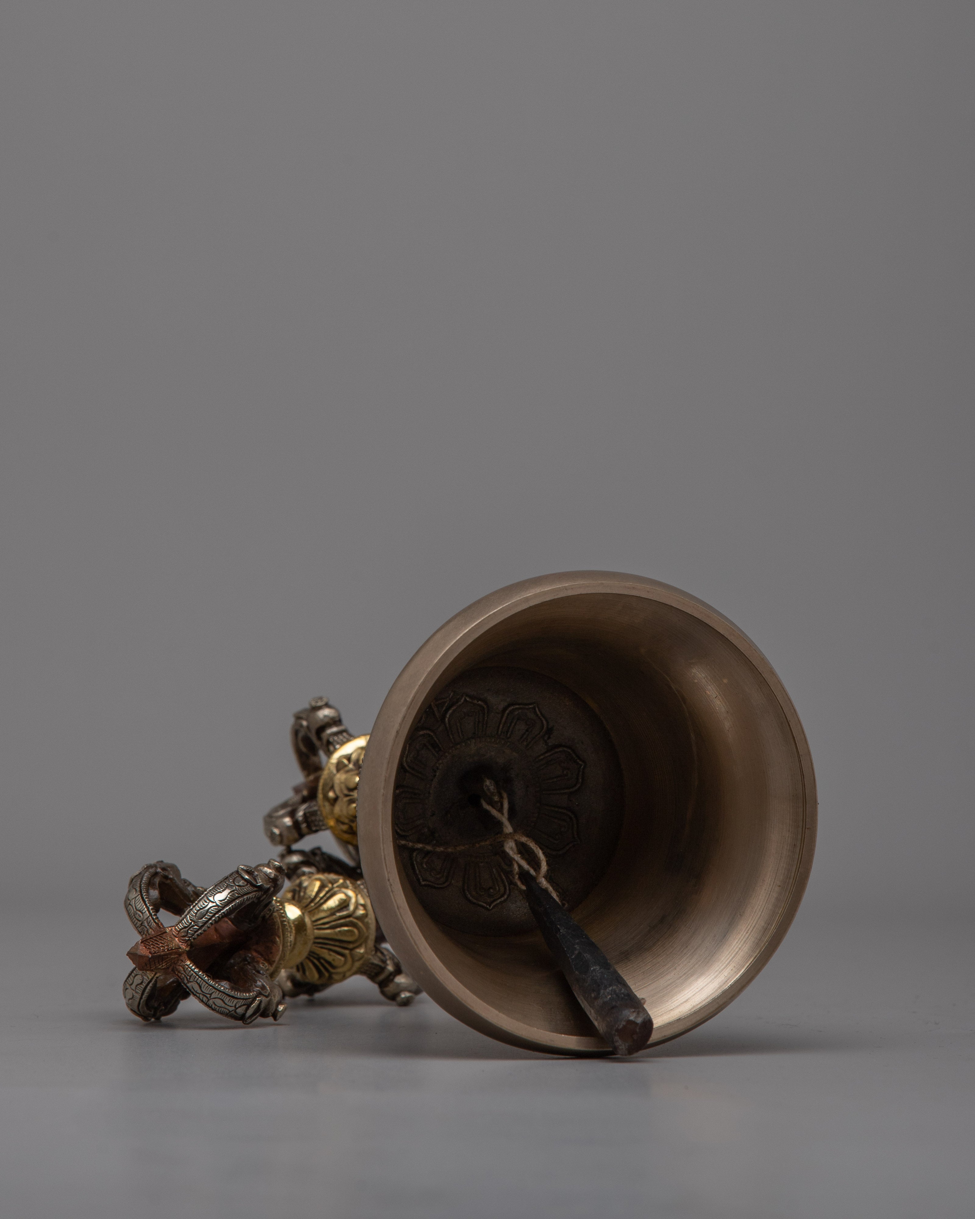 Tibetan Bronze Buddhist Vajra and Bell | Harnessing Sacred Symbols of Enlightenment and Spiritual Harmony in Ritual Practice