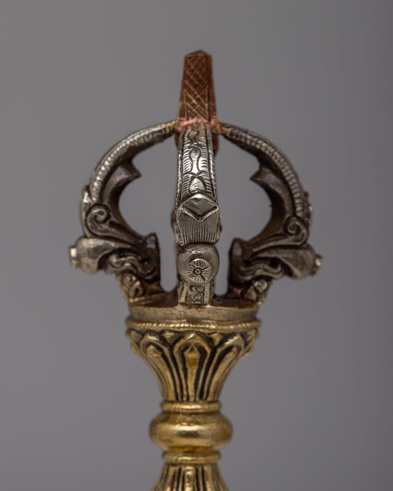 Tibetan Bronze Buddhist Vajra and Bell | Harnessing Sacred Symbols of Enlightenment and Spiritual Harmony in Ritual Practice