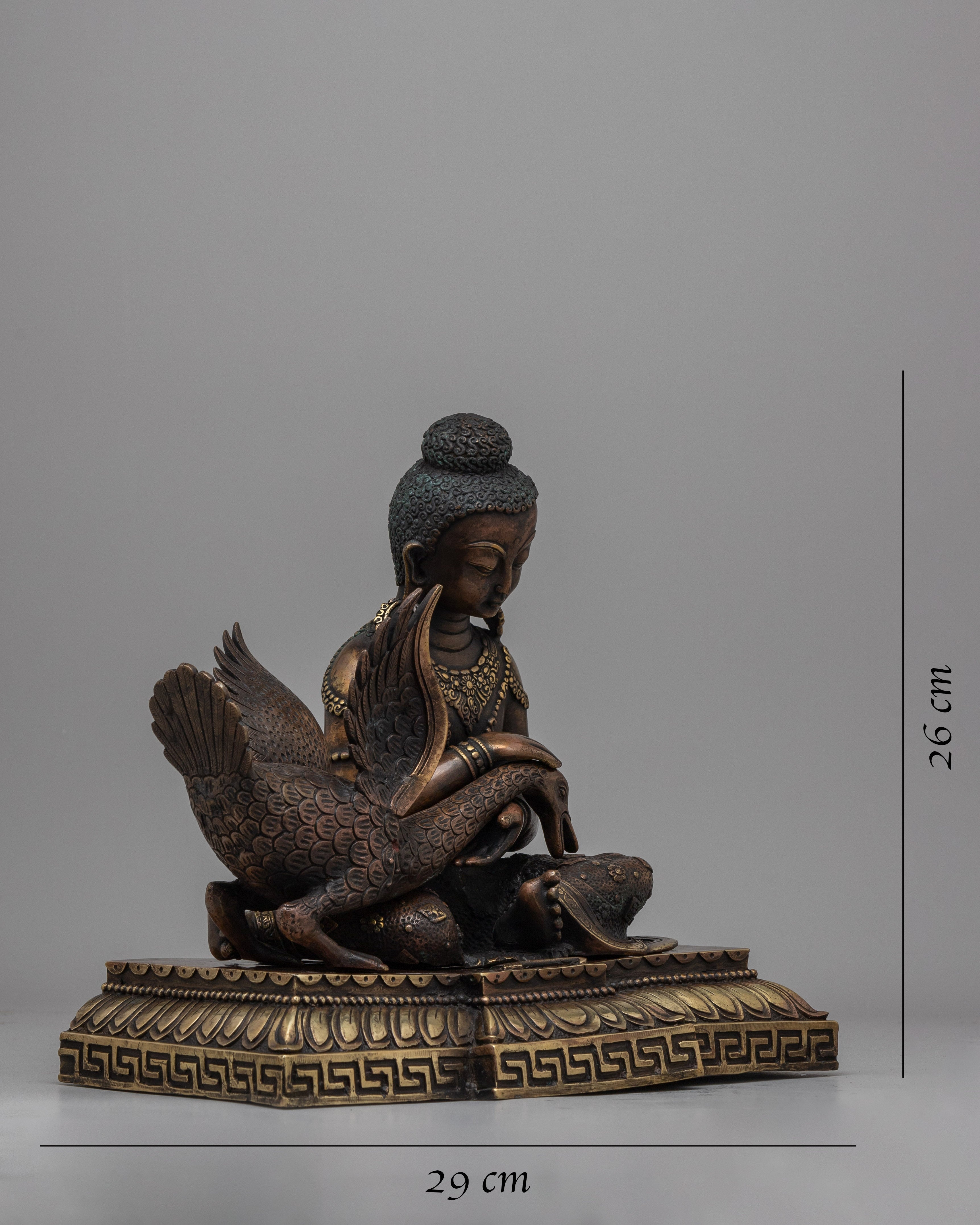 Siddhartha Gautam Buddha with Swan | Serenity and Enlightenment Through Graceful Symbolism