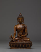Medicine Buddha in oxidized copper