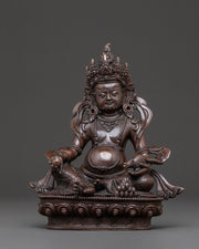 Dzambhala Statue: Oxidized Copper Statue