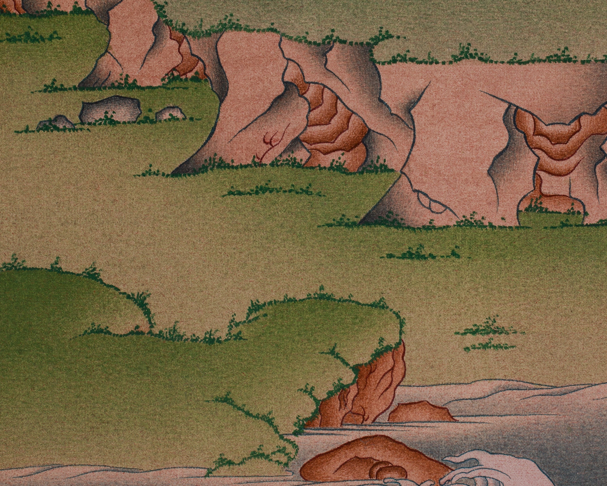 Four Armed Chenrezig Tibetan Artwork | Sacred Compassion Buddha