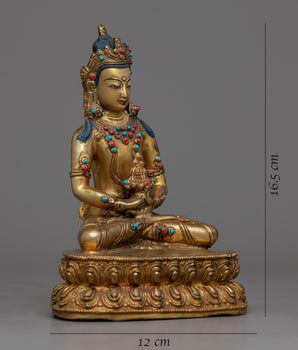 Gold Amitayus Buddha Statue | A Spiritual Beacon for Your Altar