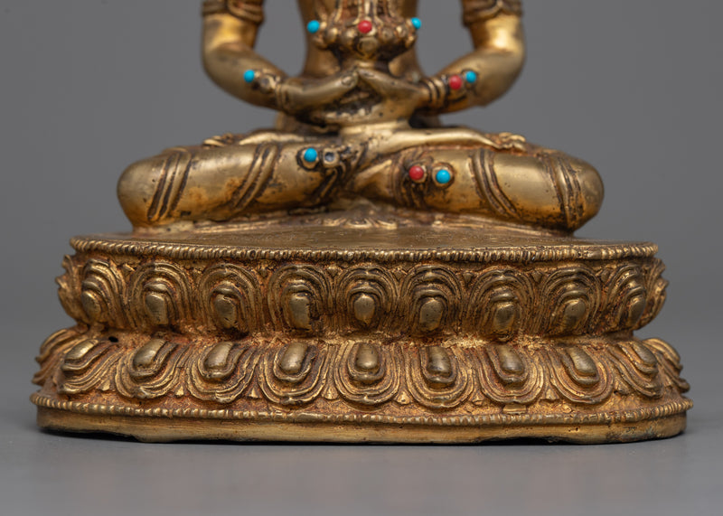 Gold Amitayus Buddha Statue | A Spiritual Beacon for Your Altar