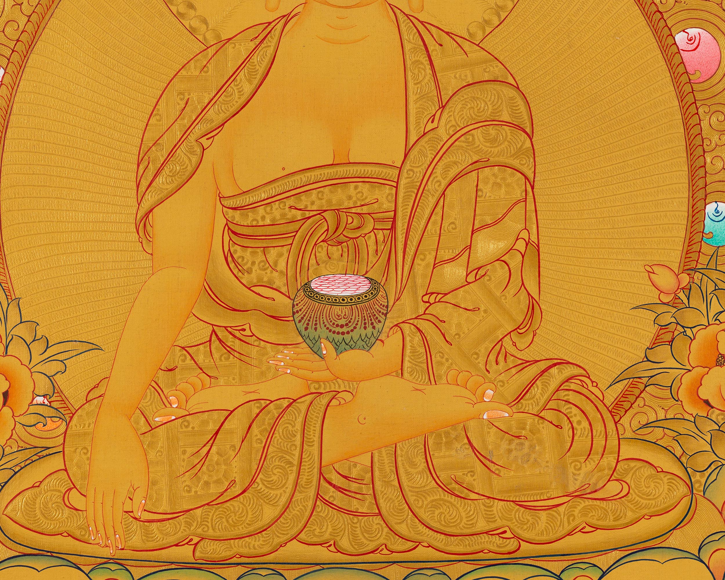 108 Buddha Thangka | Exclusive Gold Artwork | Spiritual Masterpiece