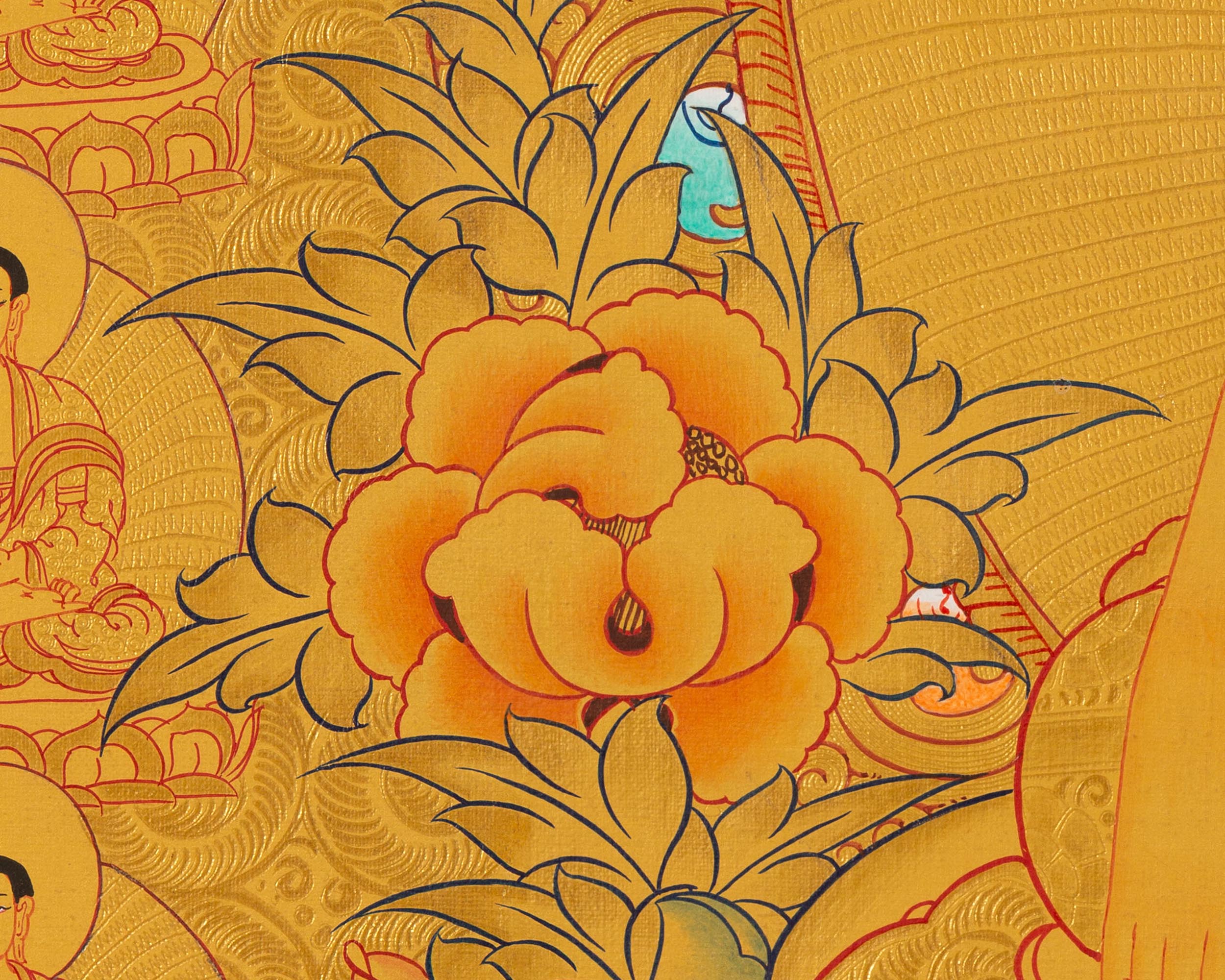 108 Buddha Thangka | Exclusive Gold Artwork | Spiritual Masterpiece