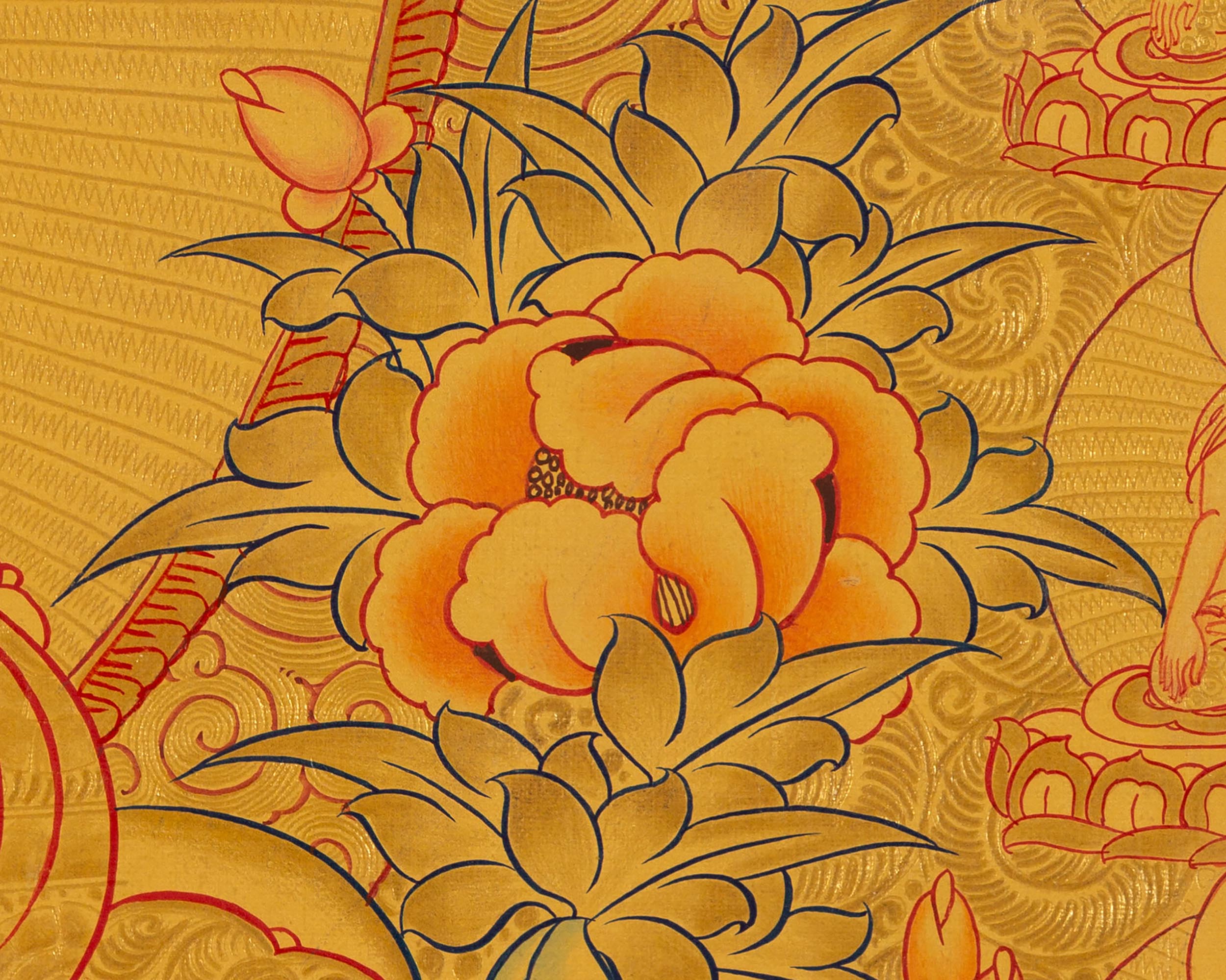 108 Buddha Thangka | Exclusive Gold Artwork | Spiritual Masterpiece