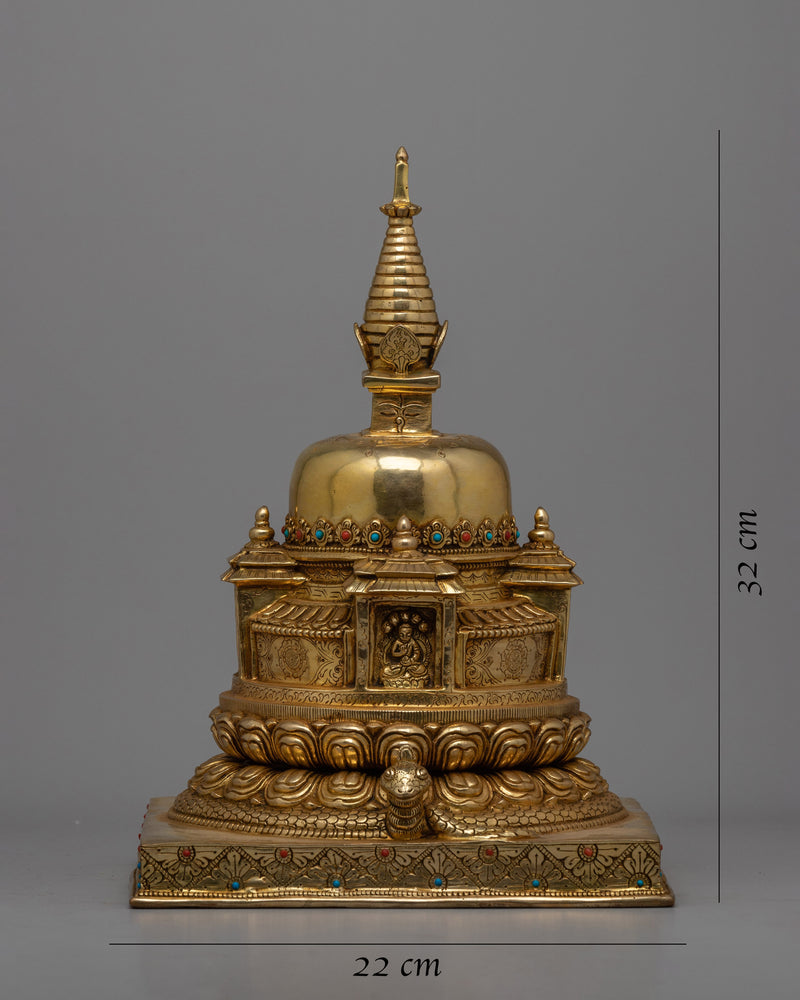 Handmade Stupa Statue | Traditional Buddhist Spiritual Decor