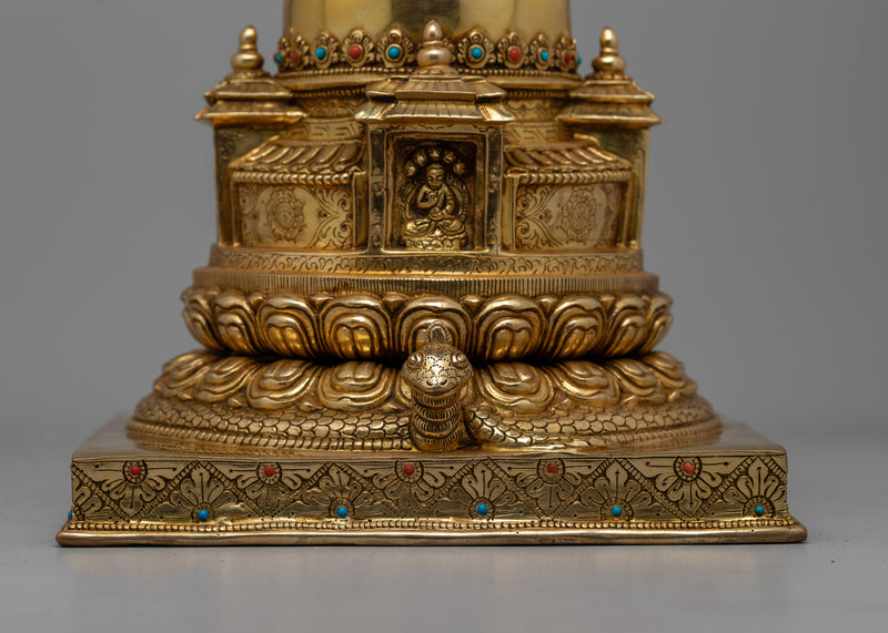 Handmade Stupa Statue | Traditional Buddhist Spiritual Decor