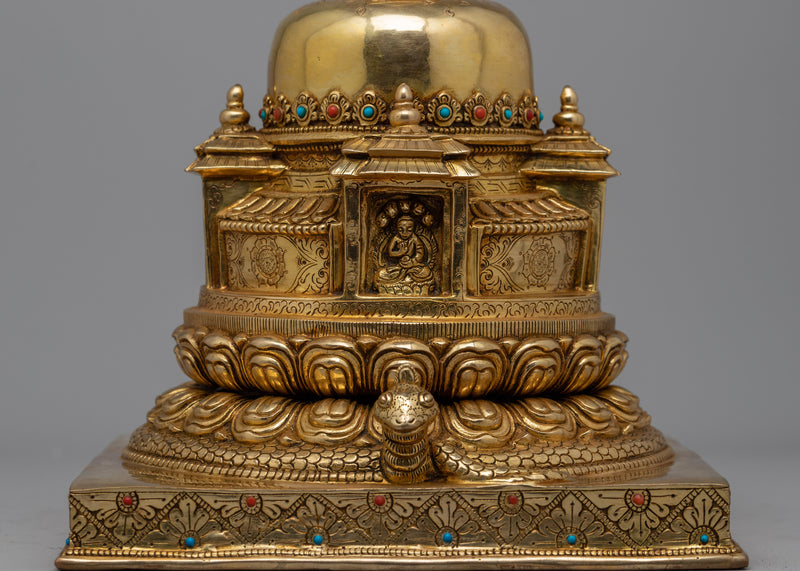 Handmade Stupa Statue | Traditional Buddhist Spiritual Decor