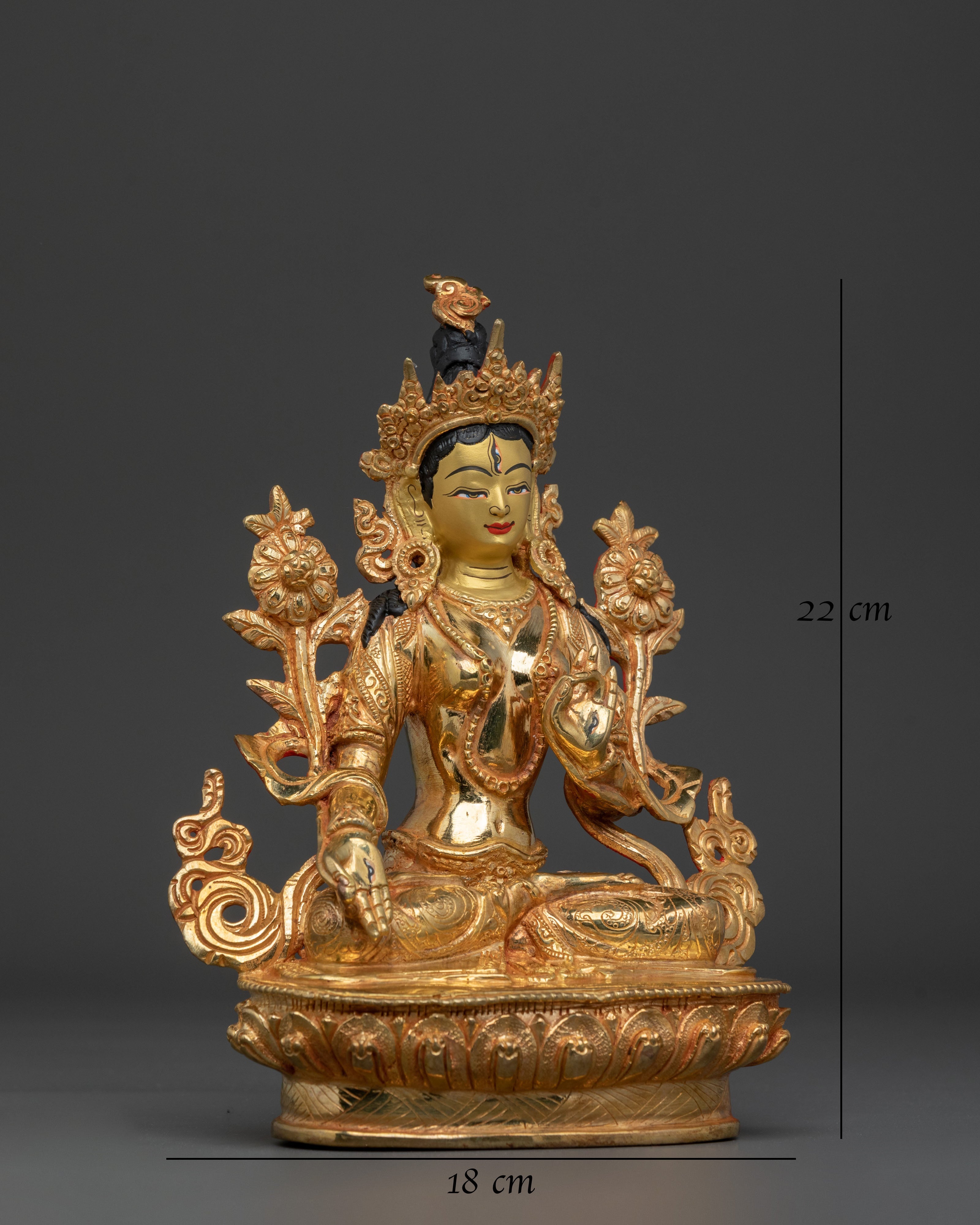Traditional Himalayan White Tara Figurine | Spiritual Home Decor