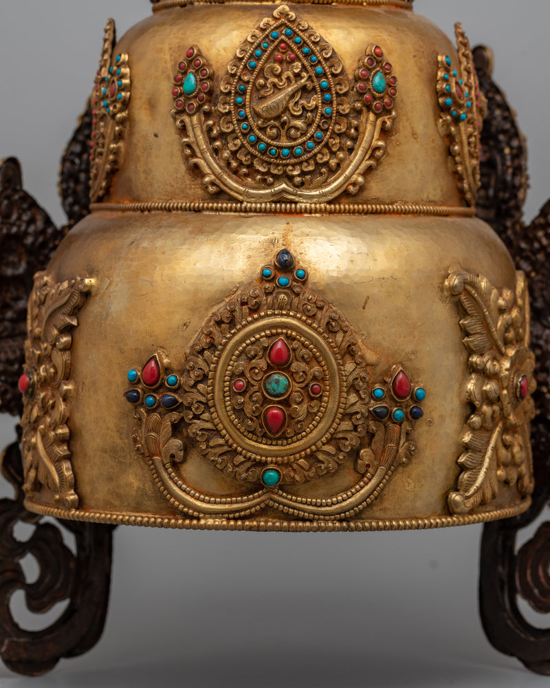 Handmade Buddhist Crown | Sacred Ritual Headpiece