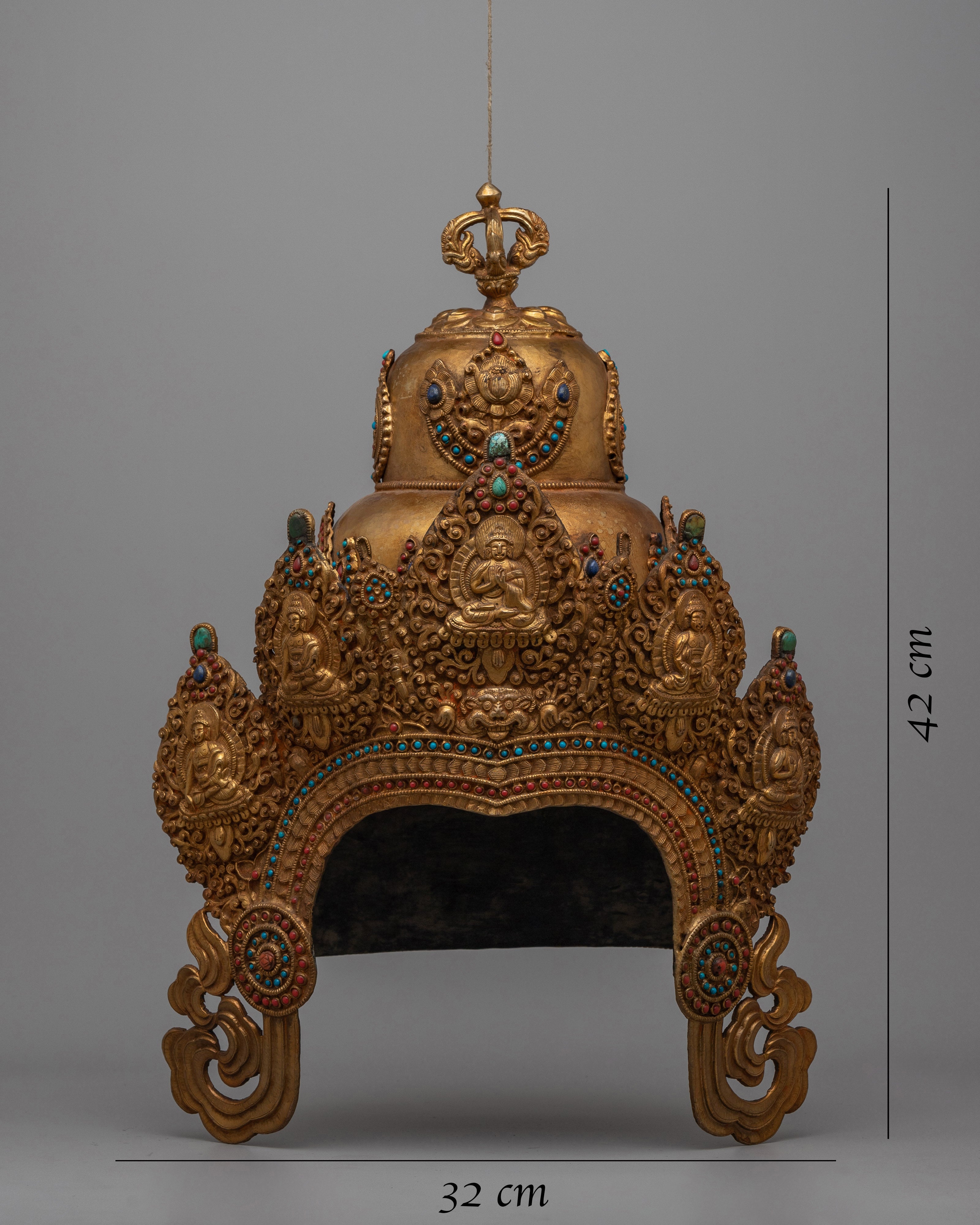 Handmade Buddhist Crown | Sacred Ritual Headpiece