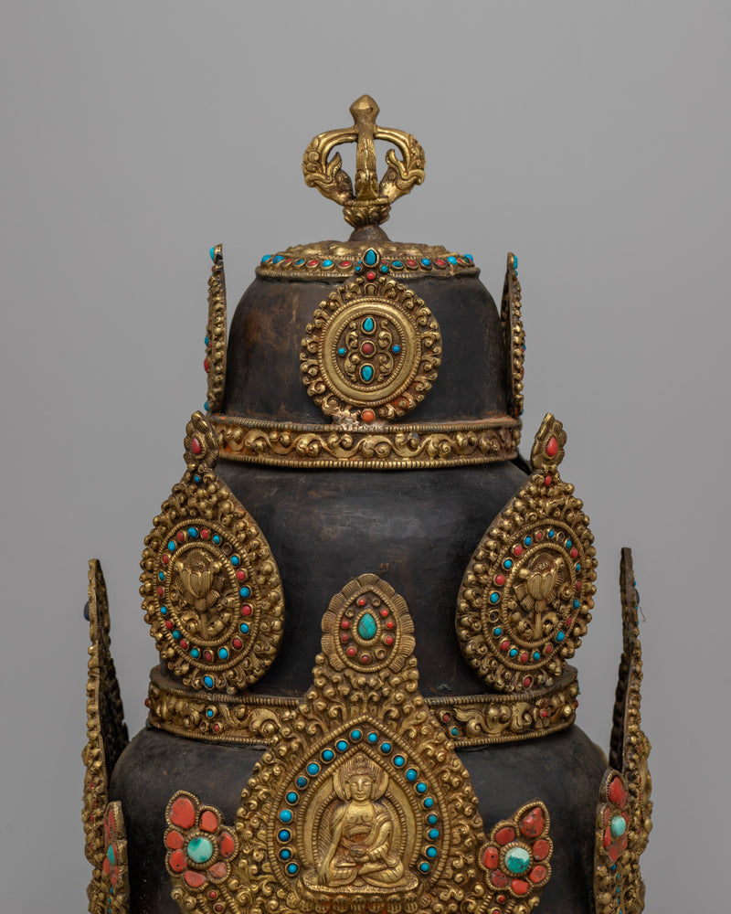 Handmade Buddhist Crown | Sacred Ritual Headpiece