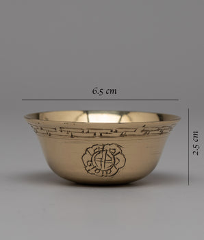 Brass Carved Offering Bowls | Traditional Spiritual Decor for Altar