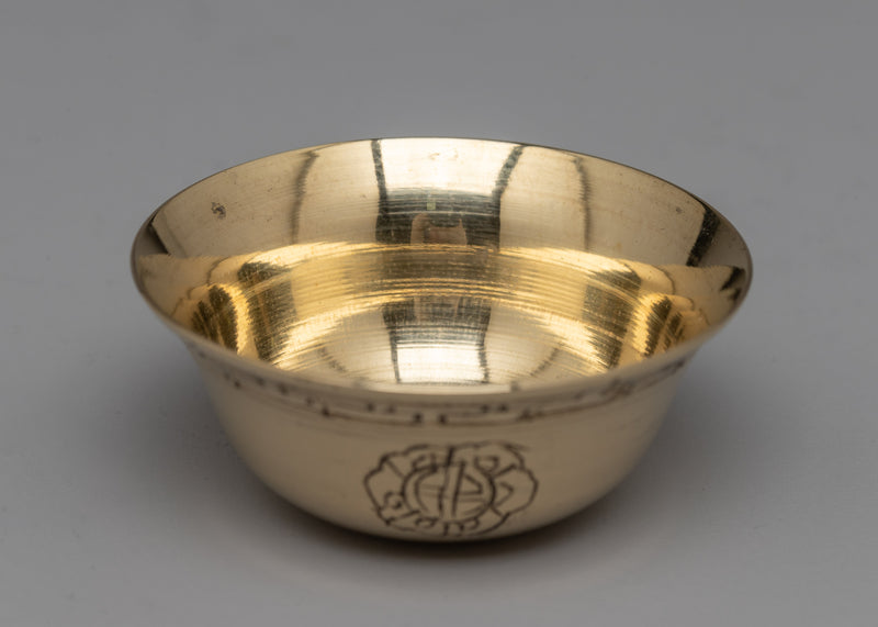 Brass Carved Offering Bowls | Traditional Spiritual Decor for Altar