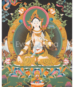 White Tara Thangka Painting