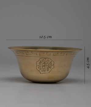 Brass Bowls for Water Offering | Ritual Bowls for Purification and Blessings