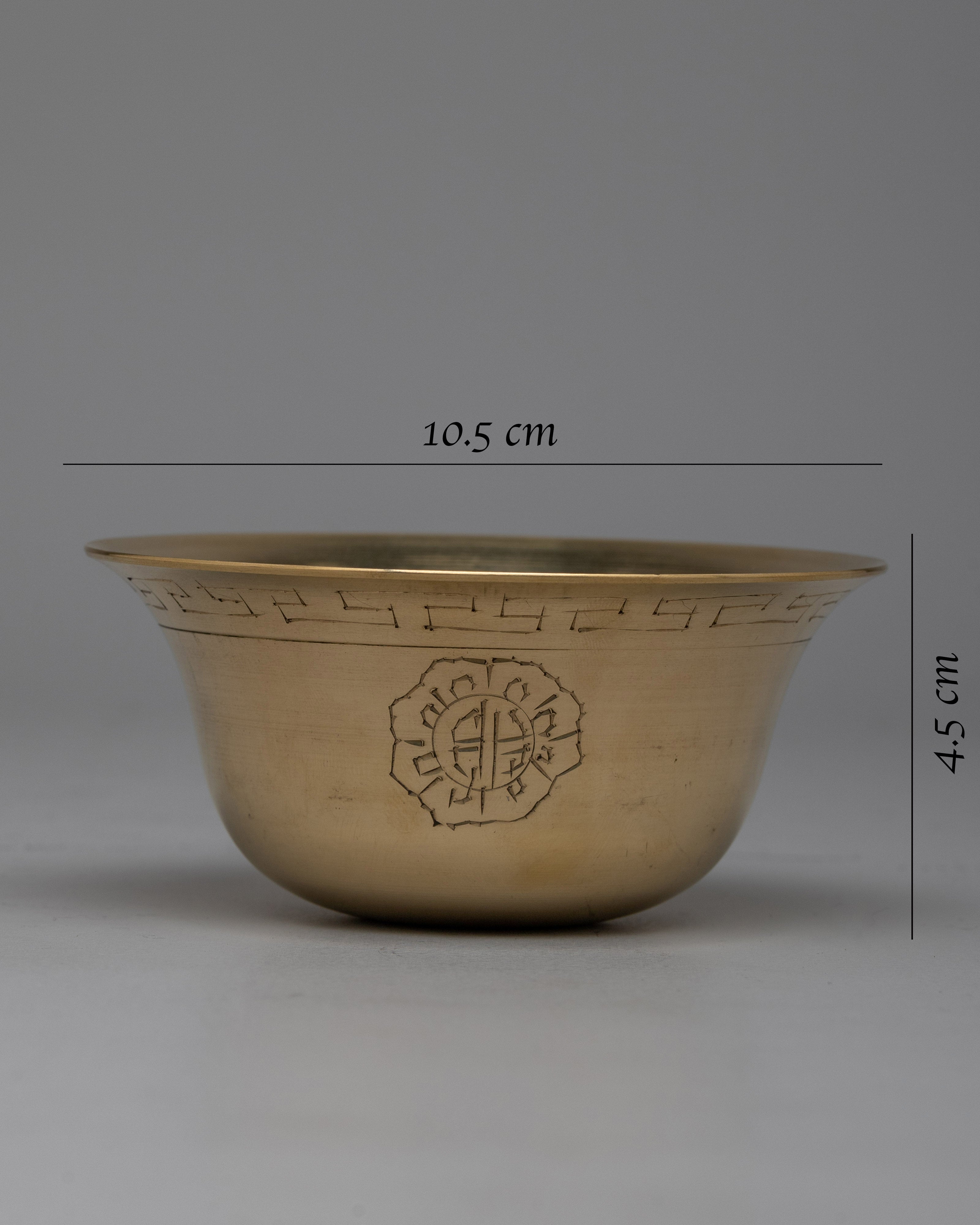 Brass Bowls for Water Offering | Ritual Bowls for Purification and Blessings