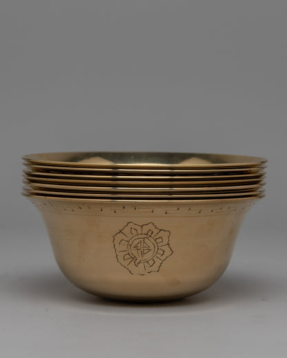 Decorative Offering Bowl Set for Altar | Enhance Your Sacred Space with Elegance