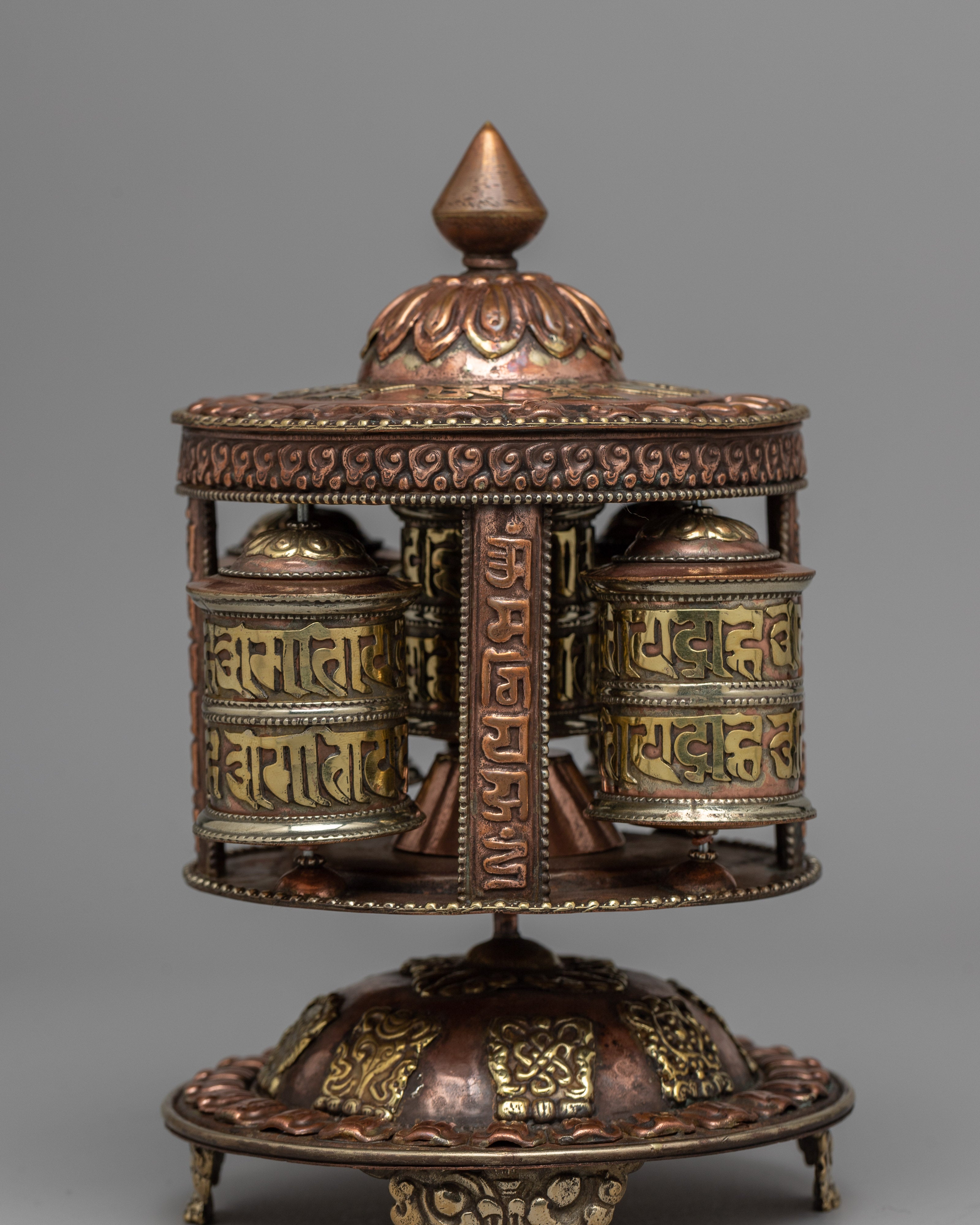 Copper Buddhist Prayer Wheel | A Meditation and Prayer Companion