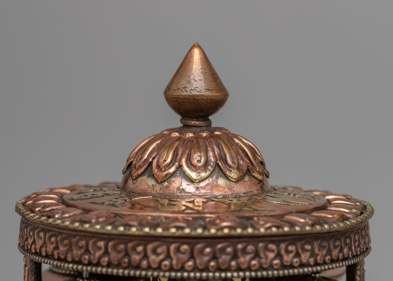 Copper Buddhist Prayer Wheel | A Meditation and Prayer Companion