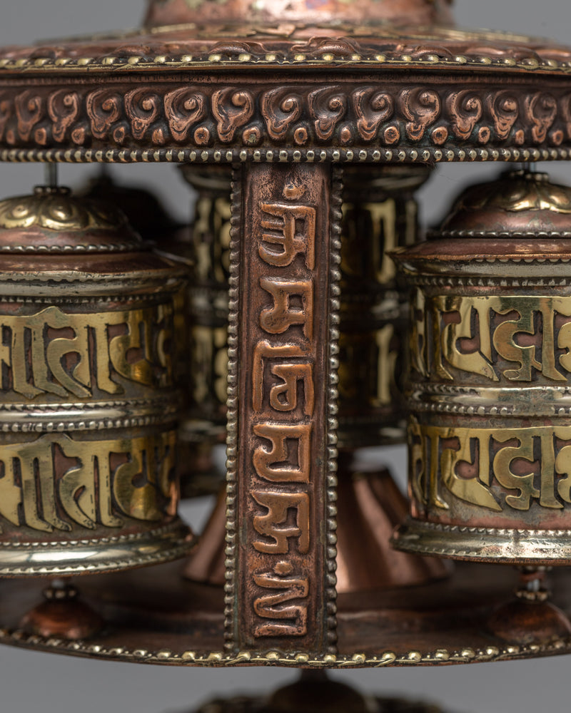 Copper Buddhist Prayer Wheel | A Meditation and Prayer Companion