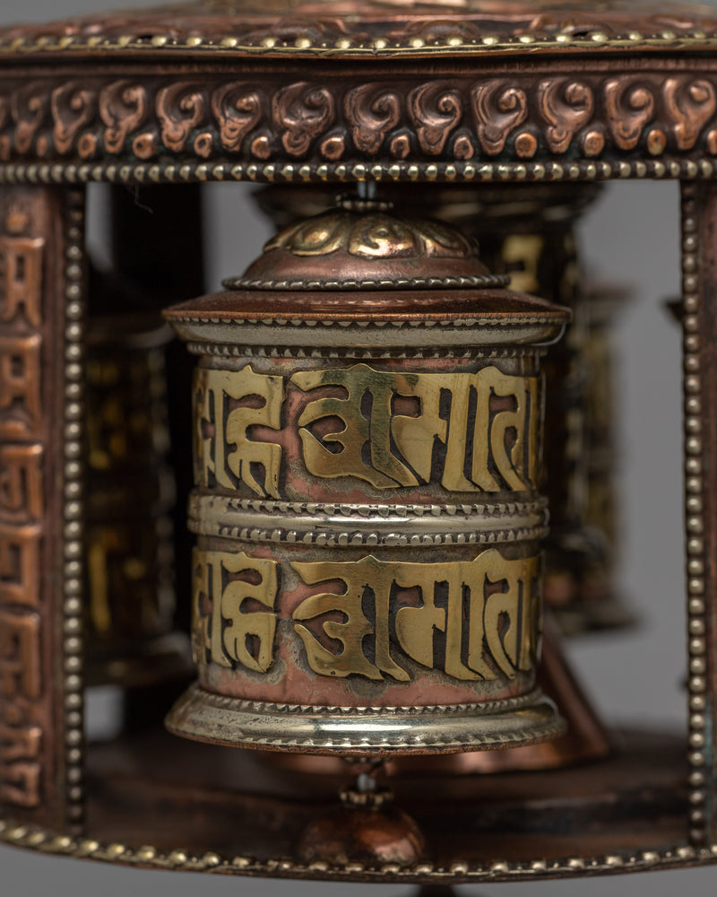 Copper Buddhist Prayer Wheel | A Meditation and Prayer Companion