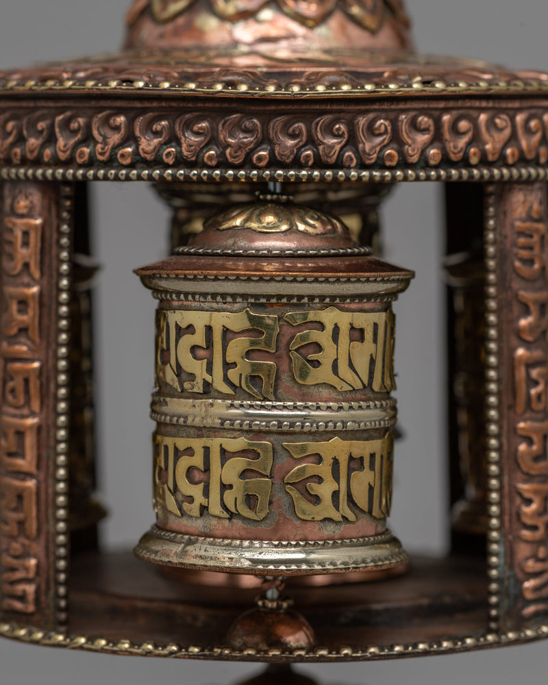 Copper Buddhist Prayer Wheel | A Meditation and Prayer Companion