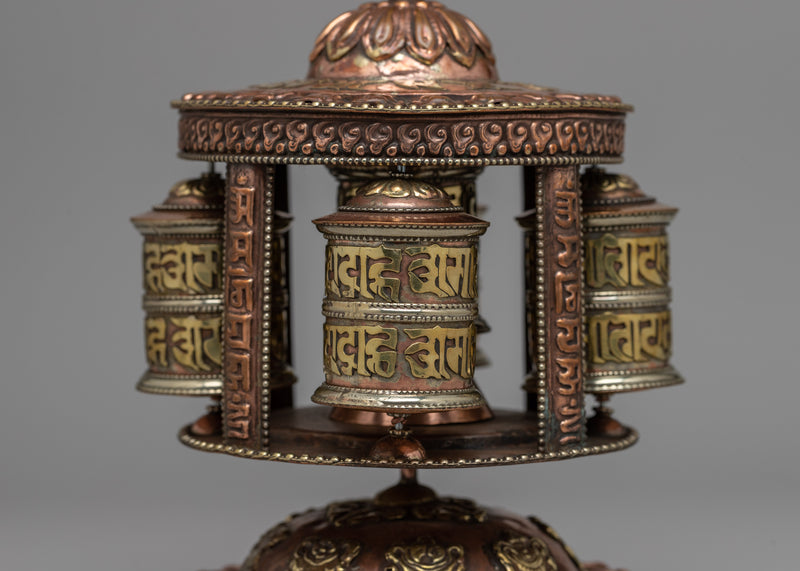 Copper Buddhist Prayer Wheel | A Meditation and Prayer Companion