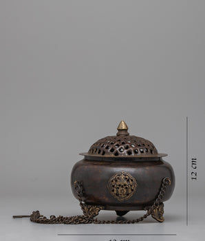 Incense Brass Burner | Unique Decorative Piece for Home Fragrance