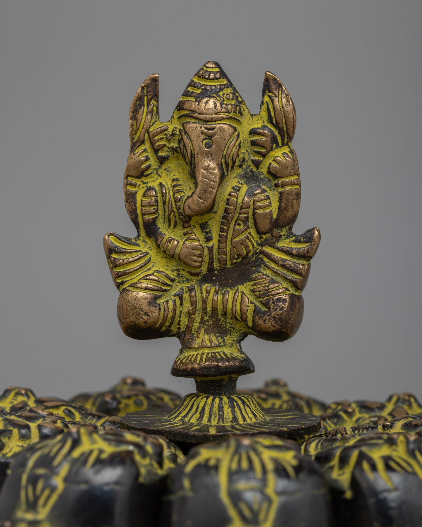 Ganesh Brass Tikka Box | Keep Your Sacred Powders in Divine Grace