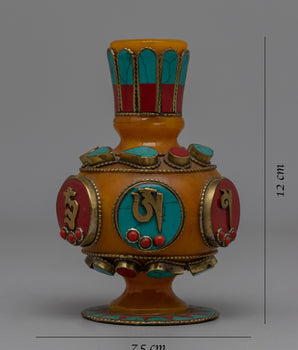 Tibetan Flower Vase Ritual | Spiritual Flower Holder for Meditation Spaces