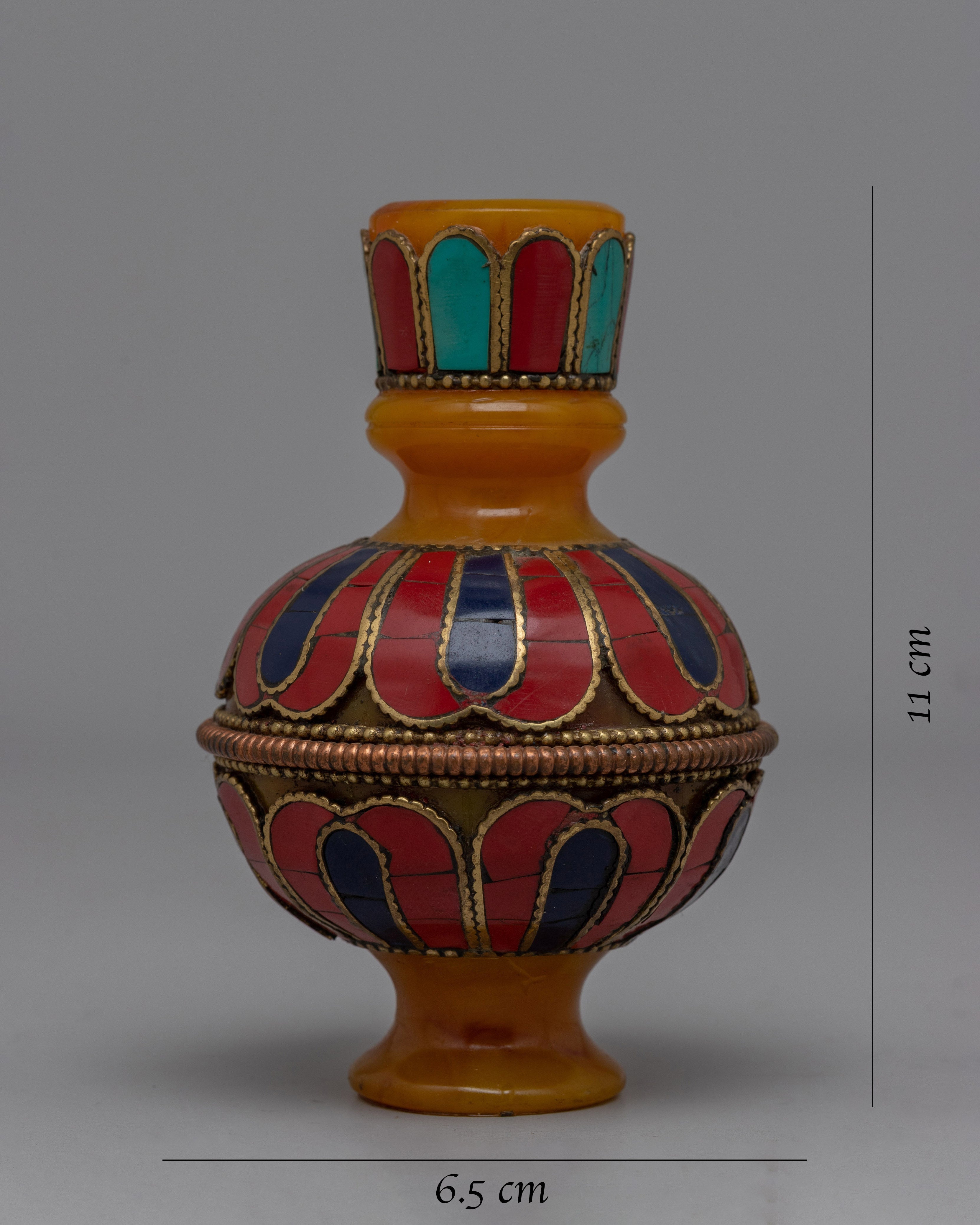 Tibetan Resin Flower Vase |  Perfect for Spiritual and Decorative Use