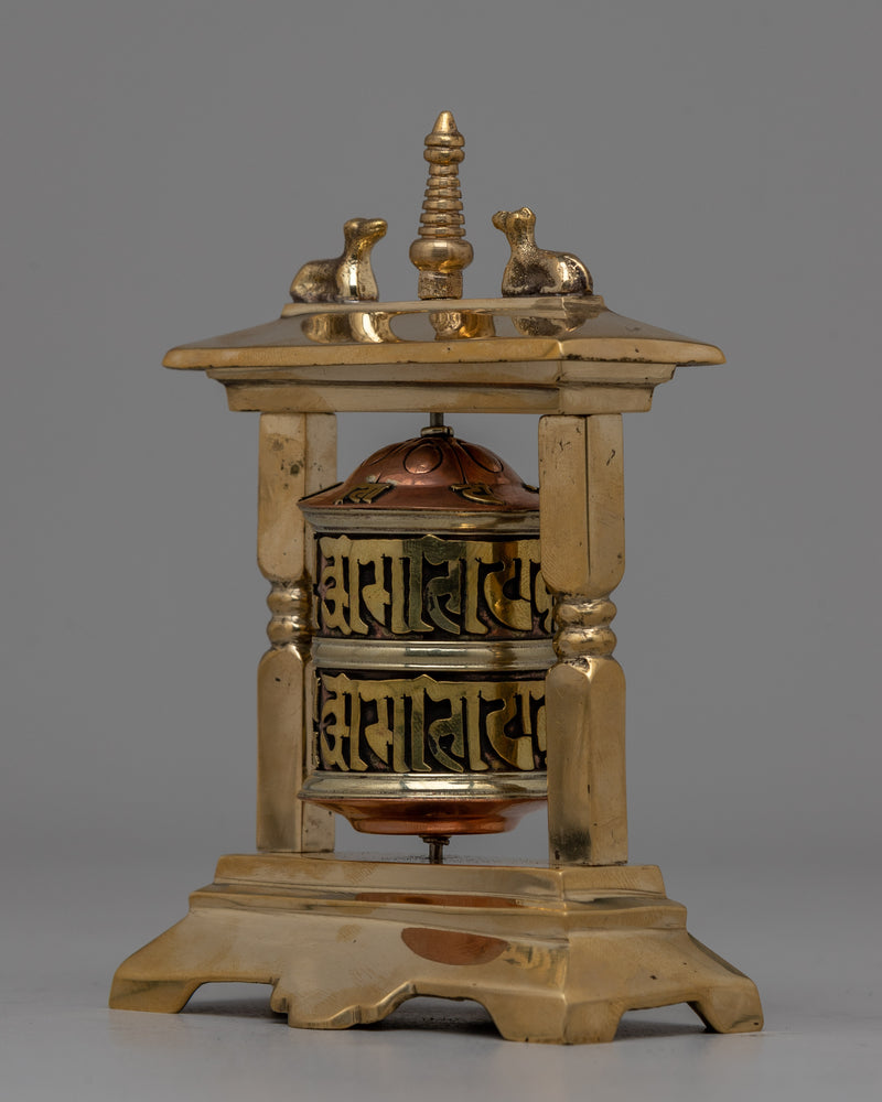 Small Prayer Wheel | Enhance Your Meditation Space with Tibetan Art