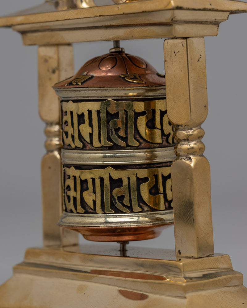 Small Prayer Wheel | Enhance Your Meditation Space with Tibetan Art