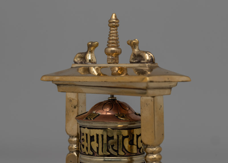 Small Prayer Wheel | Enhance Your Meditation Space with Tibetan Art