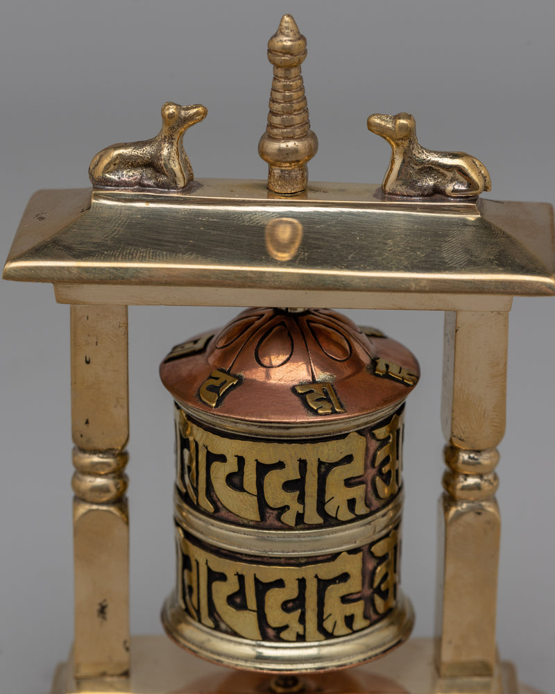 Small Prayer Wheel | Enhance Your Meditation Space with Tibetan Art