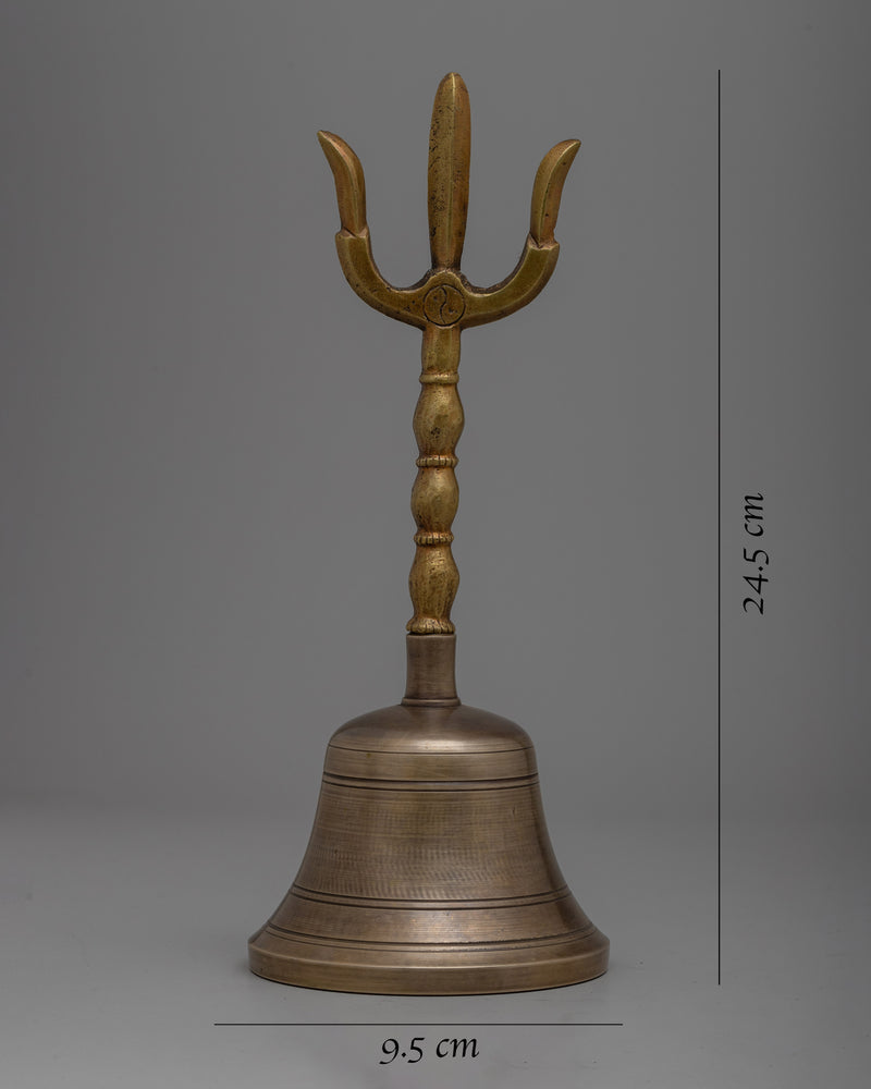 Tibetan Trident Bell | Vajrayana Buddhism Ceremonial Bell for Harmony