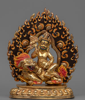 Deity of Wealth, Namtoshe Statuette | Tibetan Wealth Deity Artwork