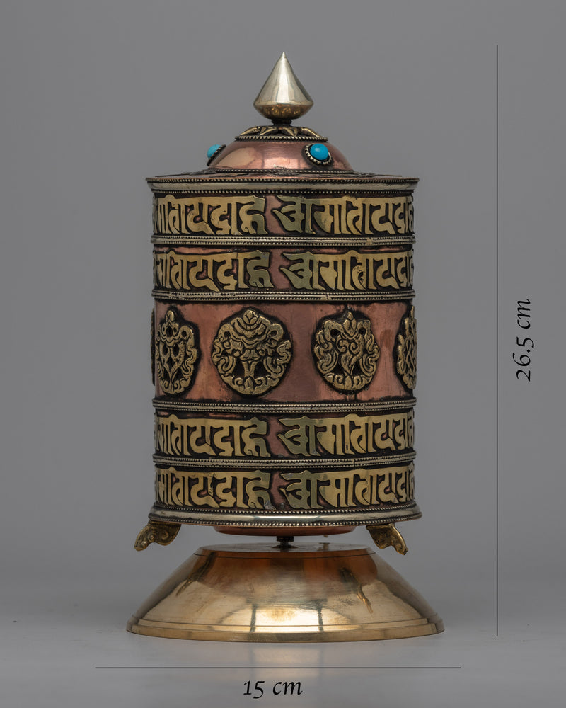 Table Prayer Wheel | Spiritual Decor for Peace and Mindfulness