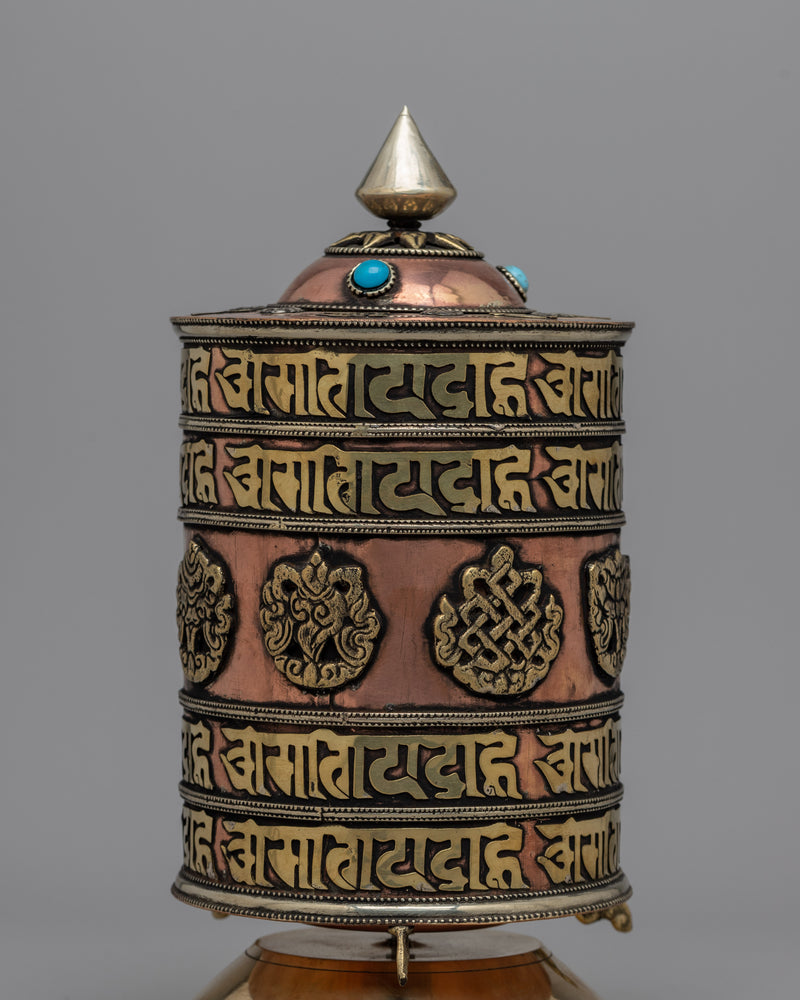 Table Prayer Wheel | Spiritual Decor for Peace and Mindfulness