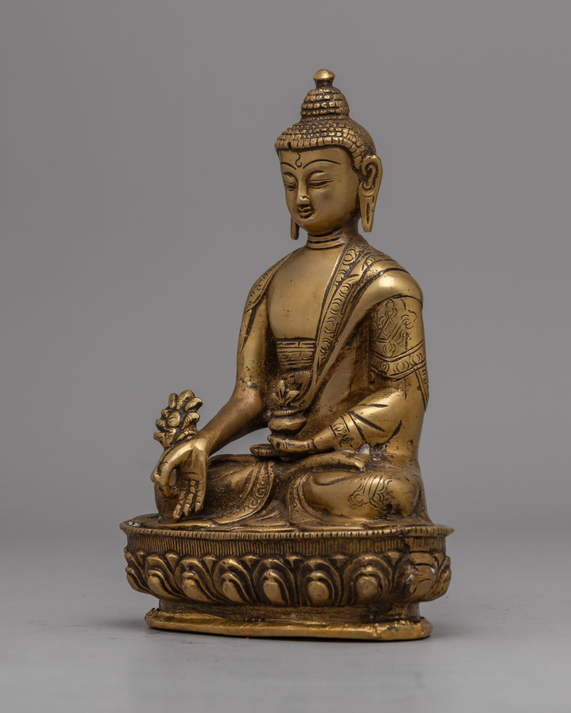 Medicine Buddha Brass Statue | Buddha Statue for Serenity