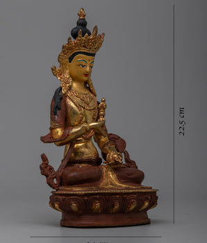 Vajrasattva Gold Statue | Spiritual Elegance for Meditation Altars